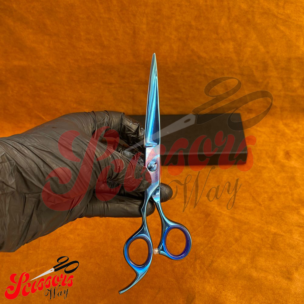 Left Handed Pet Grooming Scissors 440c Plasma Blue 5 Left Handed Pet Grooming Scissors 440c Plasma Blue