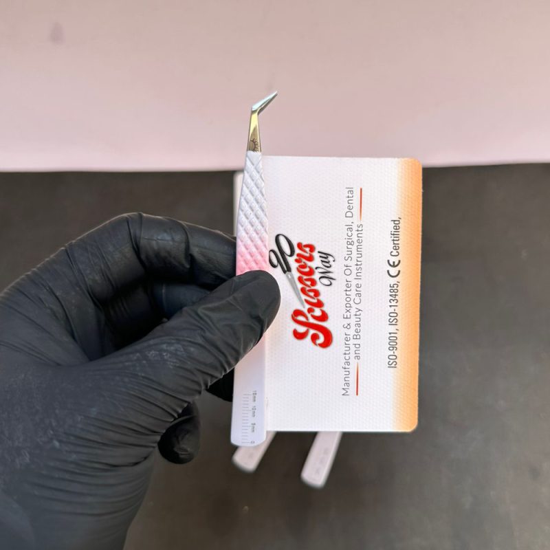 Gradient Pink White Volume Eyelash Tweezers